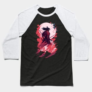 Colorful Chaos Unleashed Shadow Samurai Baseball T-Shirt